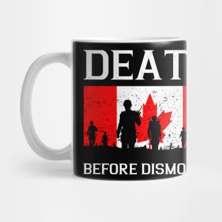 Canadian Army Death Before Dismount Canada Day Gift Mug